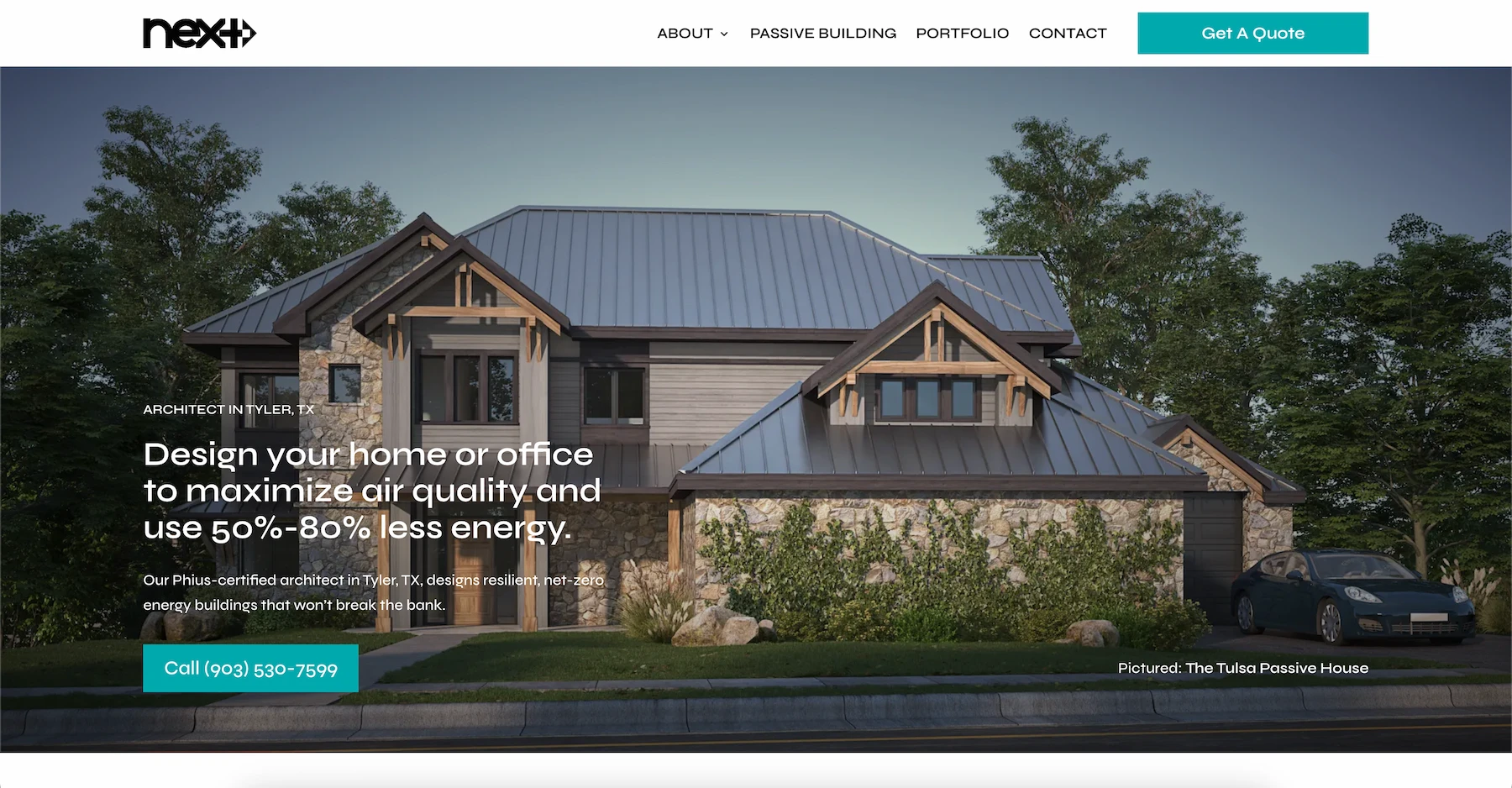 Web design for Next Generation Living architects in Tyler, TX