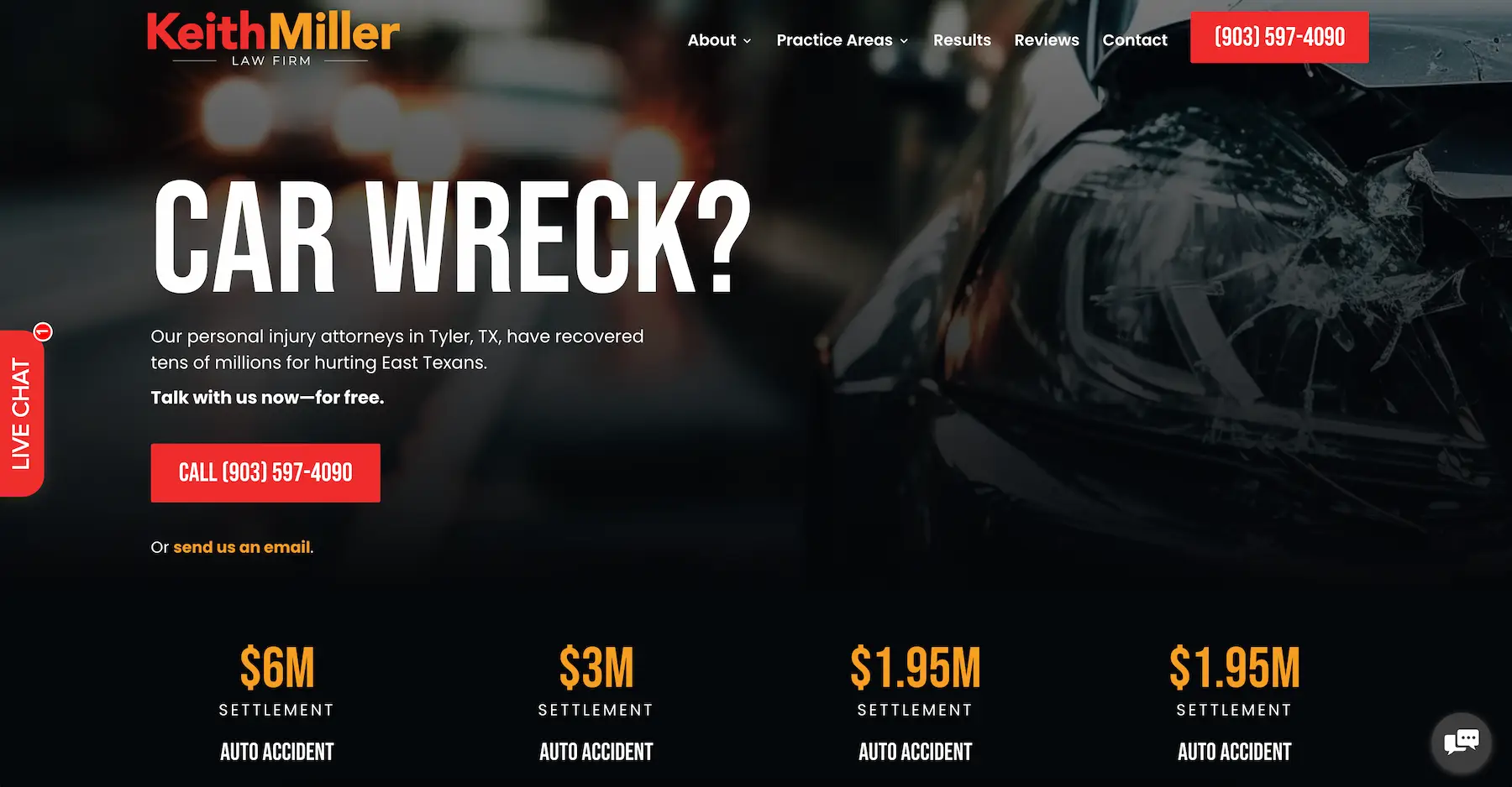 Website design for Keith Miller Law Firm