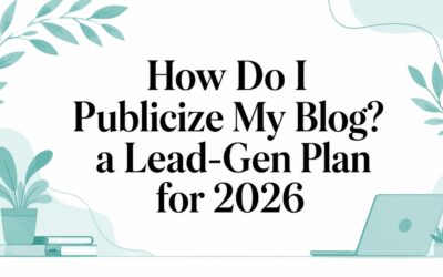How Do I Publicize My Blog? a Lead-Gen Plan for 2026