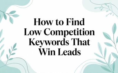 How to Find Low Competition Keywords That Win Leads